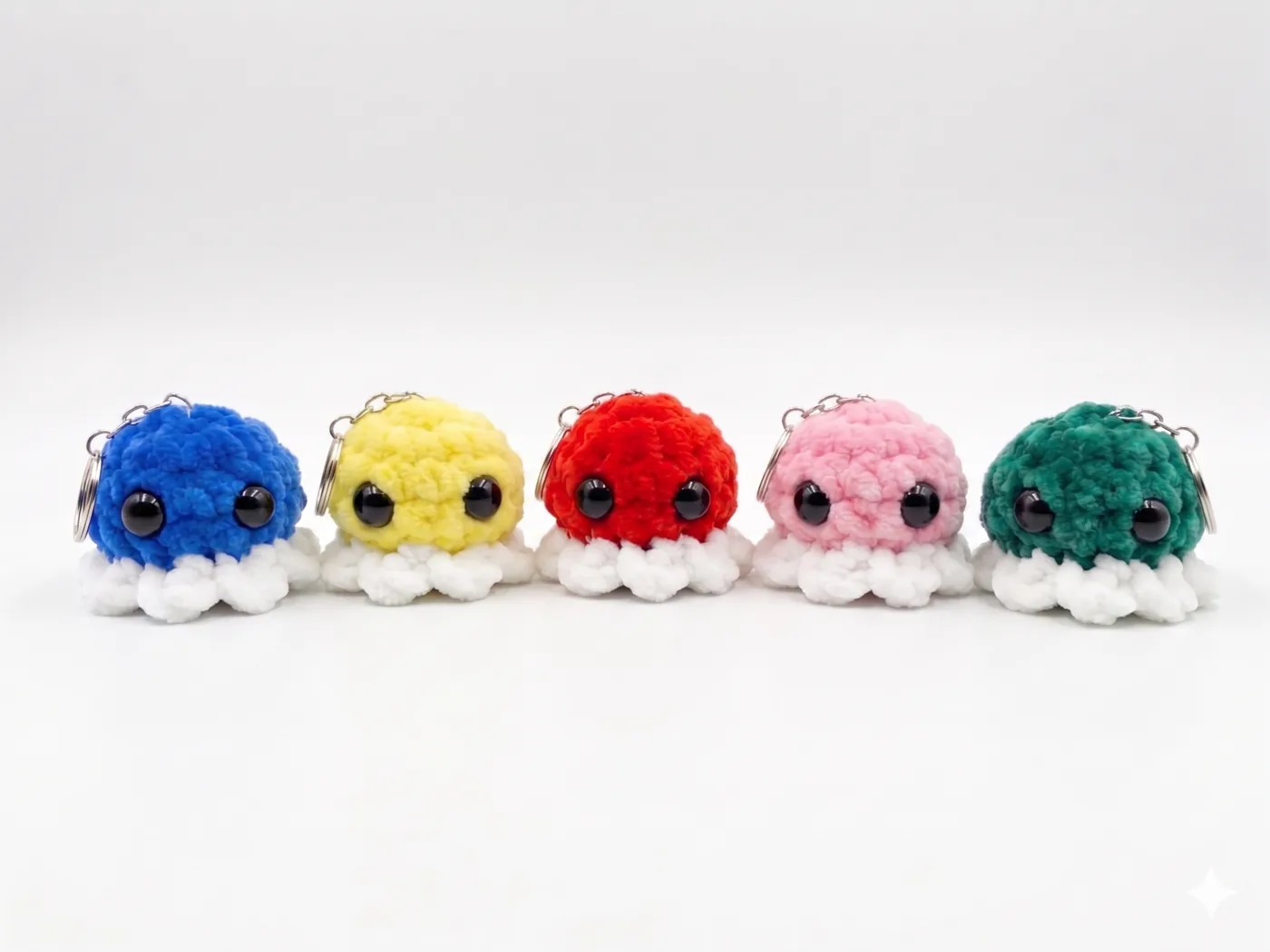 Kľúčenka chobotnička tmavá s bielou