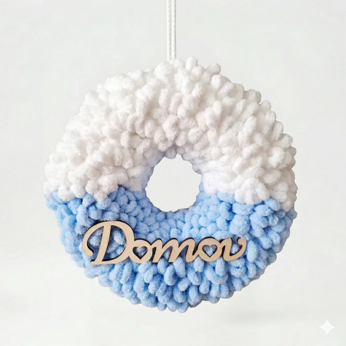 Veniec  biela-svetlomodrá